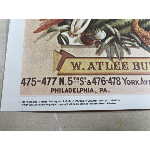 1977 Burpee’s Seeds Ad Reprint of 1888 Vintage Print of Man carrying basket - Picture 2 of 4